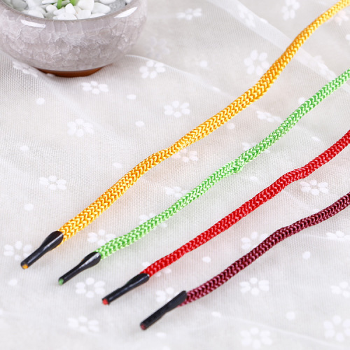 Factory Direct Production Eight-Strand Cored Rope Wholesale gift Handbag Universal Polyester round Rope Shoelace 