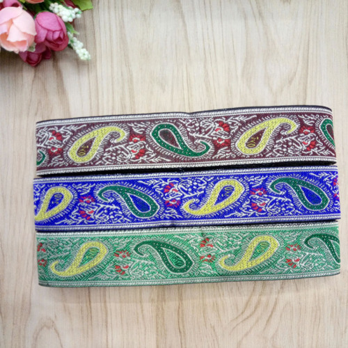 High Block Ethnic Style Lace Accessories Computer Jacquard Net Tape New Curtain Home Textile DIY Clothing in Stock Wholesale