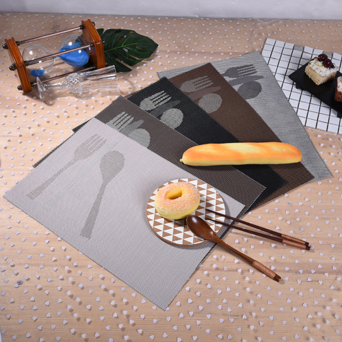 PVC Environmental Protection Table Mat Customized European and American Woven Insulation Mat in Stock