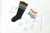 2018 New Rainbow Knee Length Socks Combed Cotton Black and White Mid-Calf Length Socks College Style Loose Women's Socks