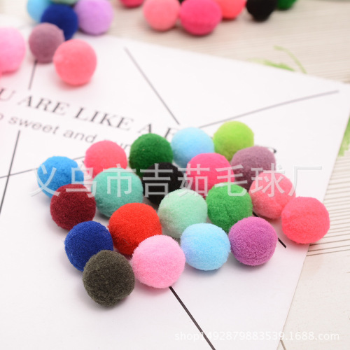 Factory Direct Sales 2.5cm Mixed High Elastic Fur Ball DIY Children Creative Handmade Materials Color Decorative Fur Ball