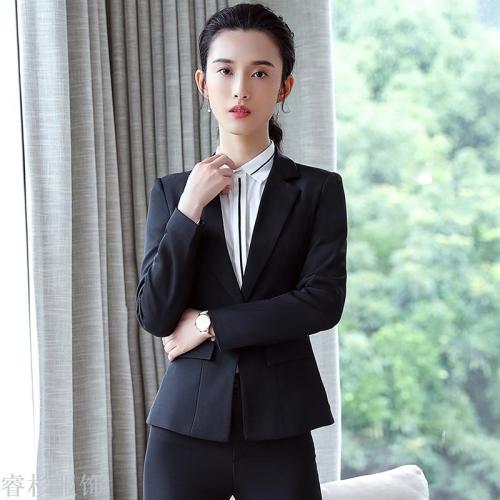 Rui Shan Best-Selling New Type Business Wear Suit Women‘s Fashion Temperament Work Clothes Korean Slim Fit Small Suit