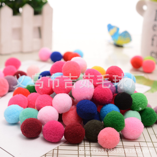 Factory Direct Sales 2cm Mixed High Elastic Fur Ball DIY Children Creative Handmade Materials Color Decorative Fur Ball