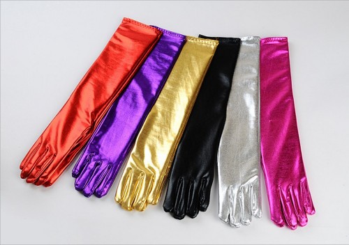 etiquette gloves halloween christmas gold and silver cloth bright cloth gloves cosplay masquerade performance props