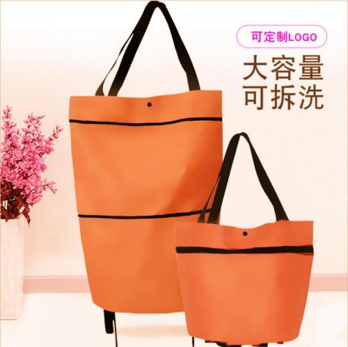 Trolley Bag Supermarket Trolley Shopping Cart Luggage Hand Buggy Folding Shopping Bag Back-Type Buggy Bag