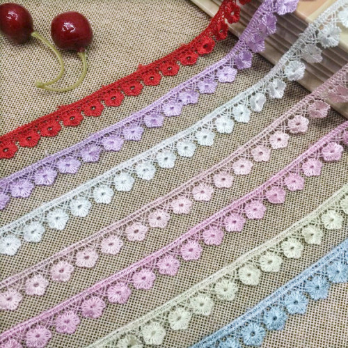 Hot Selling Clothing Accessories Exquisite Water Soluble Lace Craft Ornament Multi-Color Plum Blossom Lace in Stock