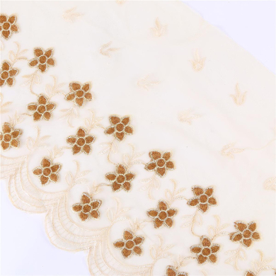 时尚扇形小花弹性蕾丝花边辅料diy手工服装沙发材料装饰布料裙边