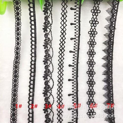 Factory Wholesale Supply New Black Lace Necklace Ornament Clothing Accessories Lace Home Soft Decoration Accessories 