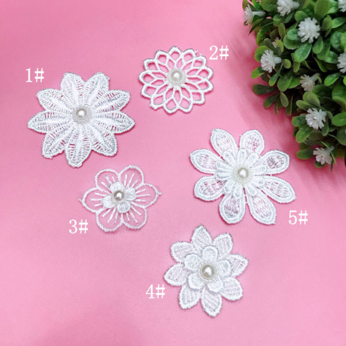a Variety of Hot-Selling Polyester Light Sticky Beads Double Layer Flowers Various Clothing Accessories Children‘s Clothing lace Accessories Laminate 