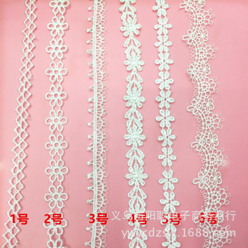 Delicate Indie White Necklace Polyester Thread Lace Water Soluble Lace DIY Ornament Accessories in Stock