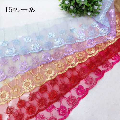 spot small batch of multi-color mesh embroidered doll clothing lace decorative lace embroidered umbrella lace