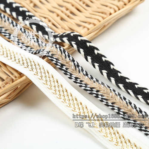 new scarf hat clothing accessories korean ribbon classic style bilateral herringbone machine ribbon hair band