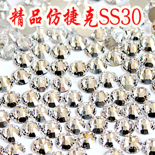 diy handmade rhinestone imitation czech flat diamond mobile phone shell rhinestone white ss30 factory direct wholesale