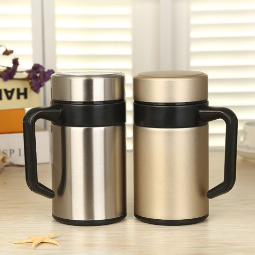 yoxuan wholesale stainless steel thermos cup high-end business office cup with handle filter screen tea cup customized logo