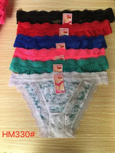 Foreign Trade Export Cotton Women‘s Underwear Lace Edge Bikini Underwear Sexy Thong