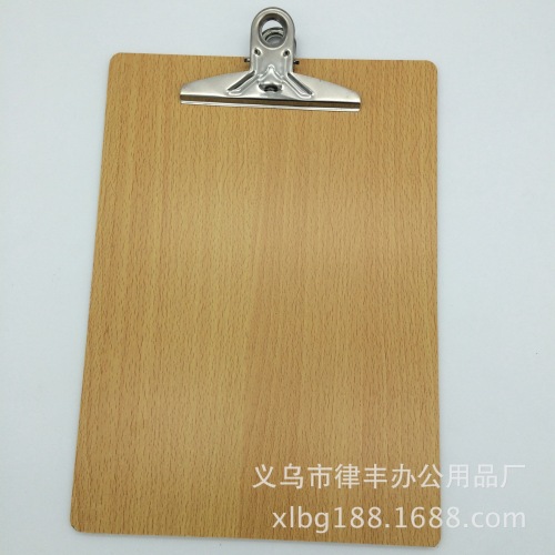 a4 environmental protection clip with wooden board， large butterfly clip， a4 clip with wooden board.