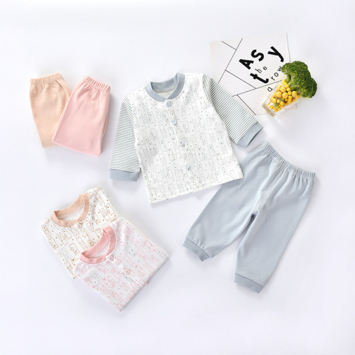 baby long-sleeved underwear set pure cotton baby autumn clothing pajamas male newborn infant autumn clothes long pants female