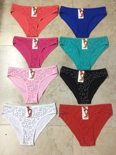 cross-border foreign trade women‘s underwear printing multi-color cotton thong spot women‘s underwear wholesale