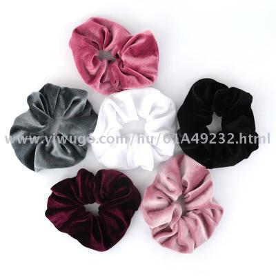 Velvet fabric ring hair band hair rope tied ponytail rubber band head rope hair flower fabric loop fashionable headdress