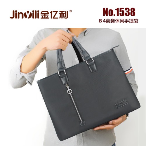 Jinyili 1538 Fashion Handbag Large Capacity Leisure Business Bag Men‘s Briefcase Wholesale