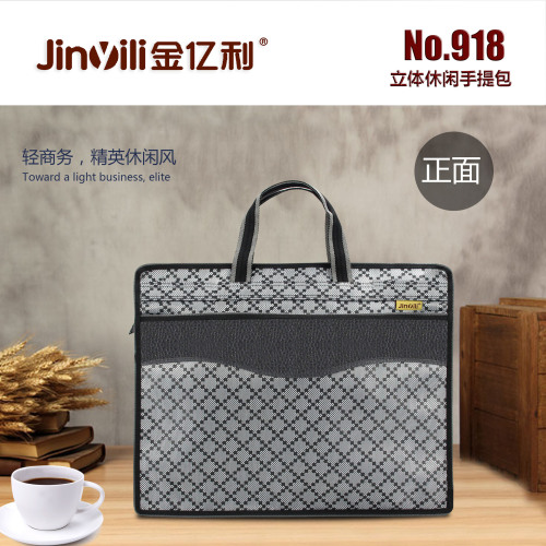 b4 three-dimensional double zipper jacquard handbag shoulder messenger bag leisure bag briefcase office