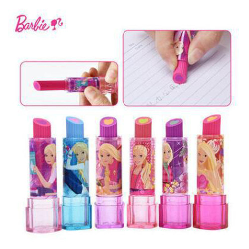 lipstick eraser for primary school students six-in-one modeling eraser for children cartoon eraser gift