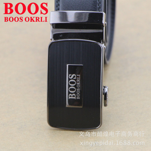 男士自动扣真皮皮带BOOS OKRLI