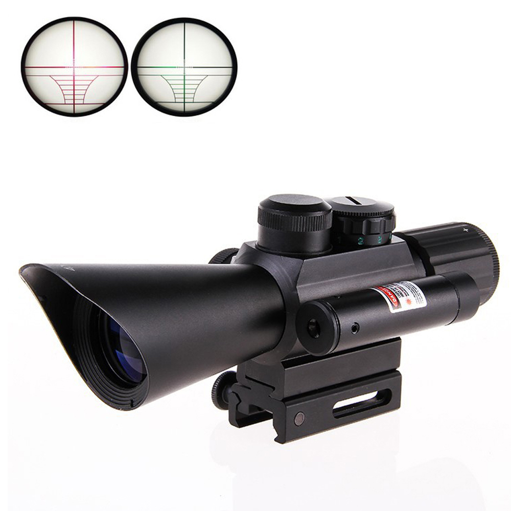 m7全金属红激光一体4x30高清抗震11/20mm两用瞄准镜