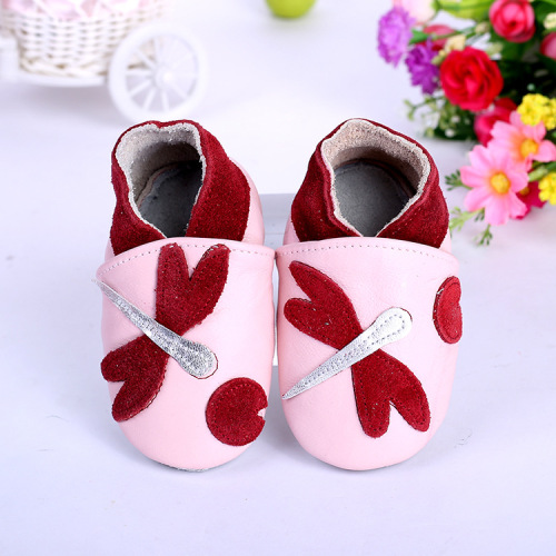 taobao hot sale baby shoes baby shoes dragonfly pattern cowhide soft bottom toddler shoes one-piece delivery