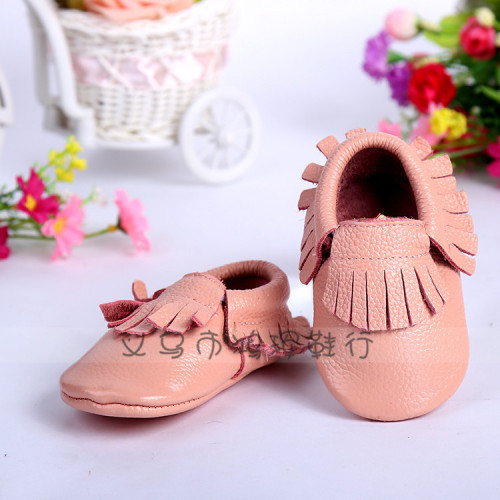 Tassel Korean Children‘s Shoes Cowhide Toddler Shoes Baby Toddler Shoes Baby Shoes One-Piece Delivery Children‘s Shoes