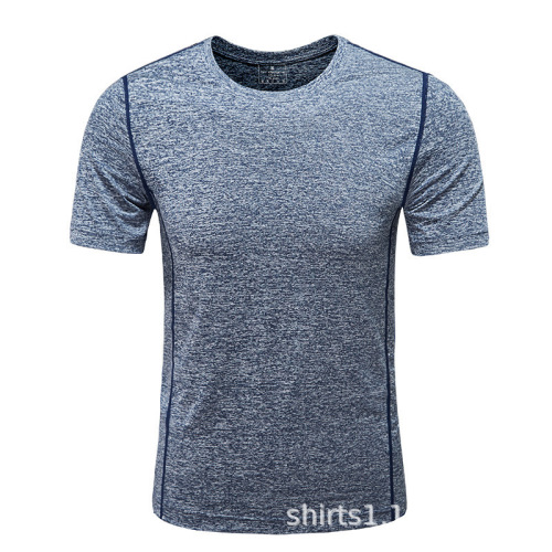 Men‘s Short-Sleeved T-shirt Korean Style Trendy Clothes Slim Fit Solid Color Sports Quick-Drying Half-Sleeved T-shirt Running