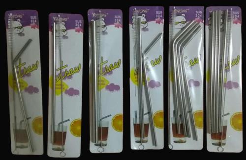Reusable Lengthened 304 Stainless Steel Straw Combination