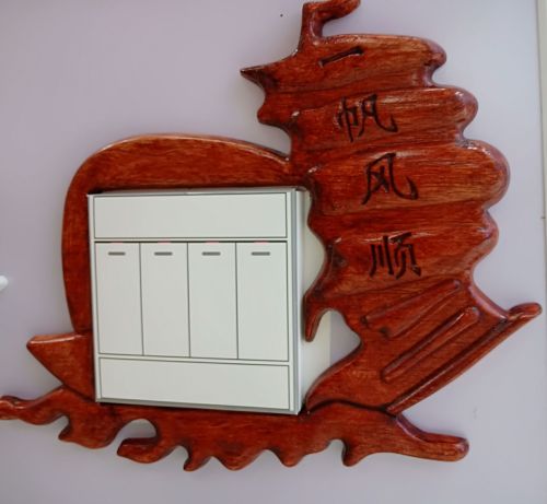86*86 Log Environmental Protection Formaldehyde-Free Wood Wax Paint Creative Switch Stickers
