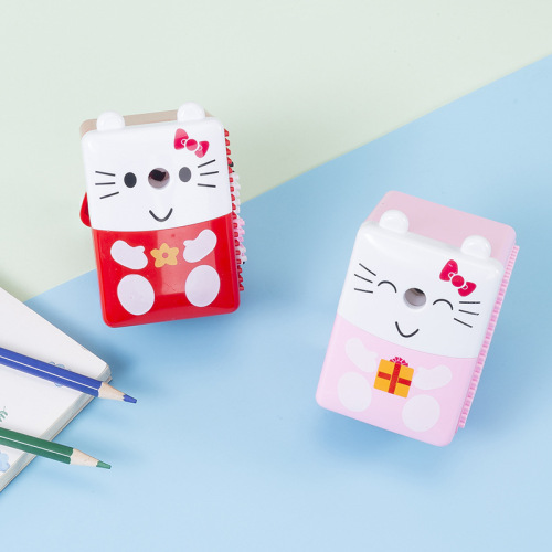 Cartoon Hello Kitty Hand-Cranking Pencil Sharpener Intelligence Puzzle Wholesale Student Gift Active Advance and Retreat Pen