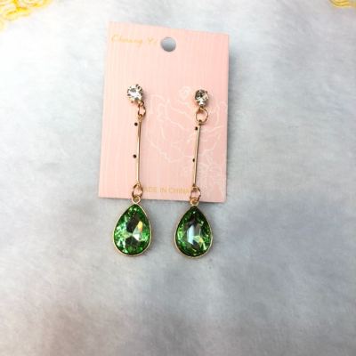 Diamond alloy glass iron simple sport creative fashion earrings