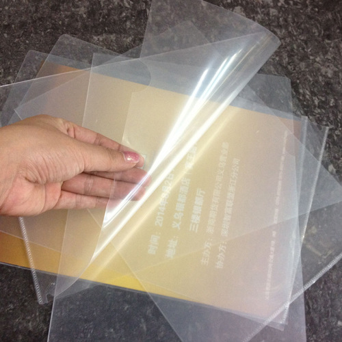 two-page transparent file bag l-type folder a4 office meeting single clip e310 customization