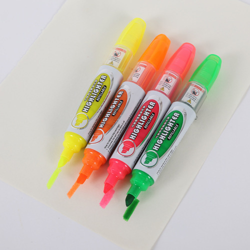 Long Standing Stationery Direct Supply Students Can Replace Ink Gall Highlighter Cartoon Fruit Fragrance Highlighter