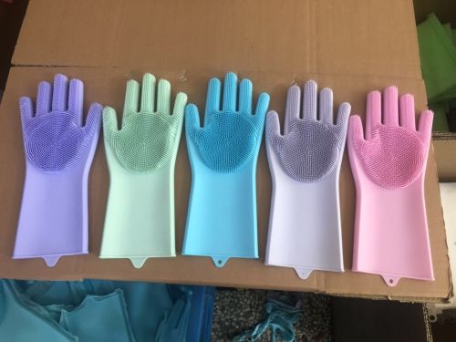 Magic Washing Glove Silicone Gloves Washing Dishes Household Cleaning gloves Dishwashing Artifact Non-Slip Gloves