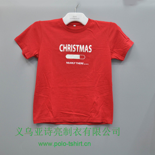 summer alibaba children‘s clothing cotton short-sleeved cartoon cute printed christmas t-shirt advertising shirt t-shirt t-shirt customization