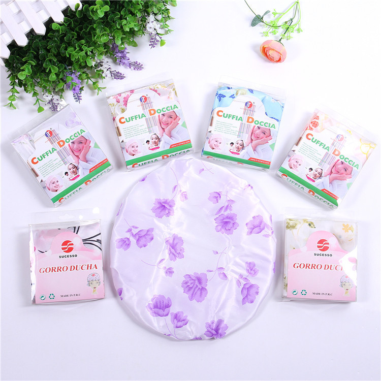 Factory Direct Sales Hot Sale Large Satin Cloth Shower Cap M...