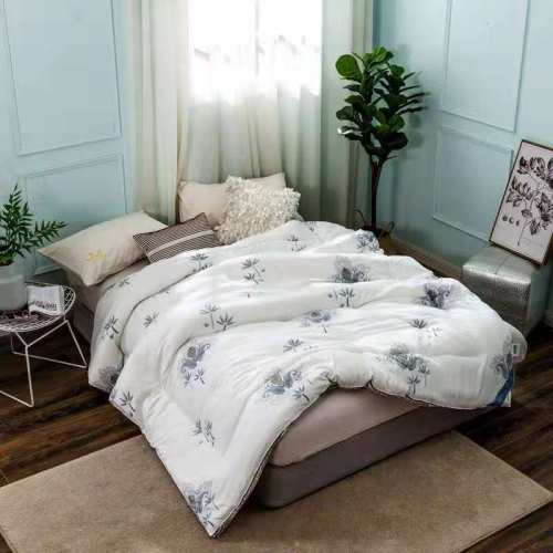 ywxuege new winter is preferred rich velvet three-dimensional warm winter quilt-coconut tree-white quilt
