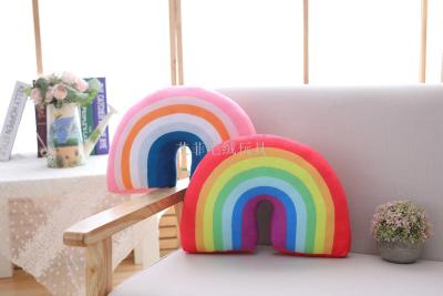 INS wind sweet single rainbow pillow U pillow soft pillow plush toys
