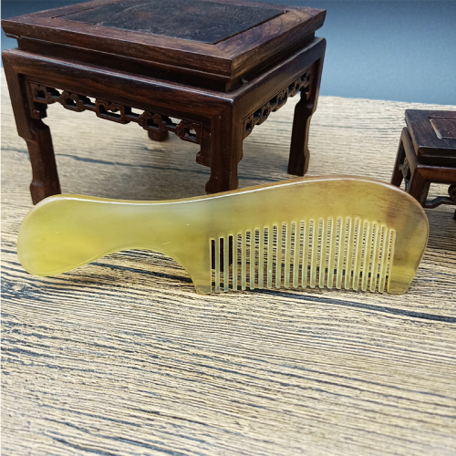 Sheep Horn Boutique Comb Wholesale Anti-Static Anti-Hair Loss Long Straight Hair Household Massage Comb Thick Material with Handle Sheep Horn Comb