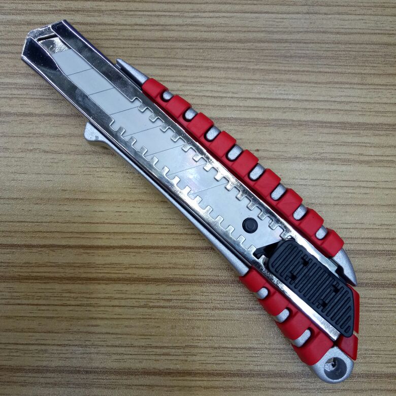 fdl-s203锌合金包胶防滑手柄割刀介刀大号合金美工刀刀子