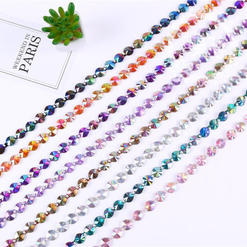 spot supply handmade beaded 1.5 round beads watercolor diamond lace high-end diy handmade headband accessories clothing accessories