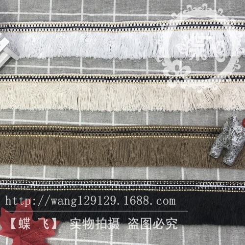 G611 Korean Ribbon DIY Classic Style Small Plaid Tassel Lace Clothing Accessory Laces Factory Direct Sales Lace