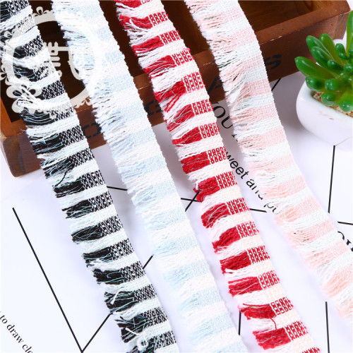 New Two-Color Korean Chanel Style Ribbon Burr tassel Fringe Garment Accessories Lace Spot Supply