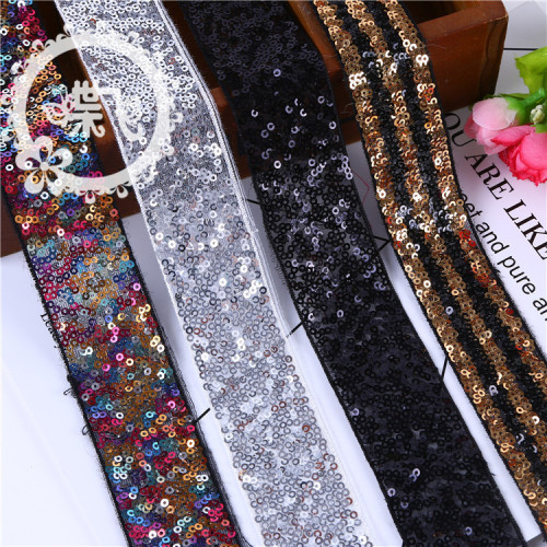 ethnic embroidery bead lace 4cm random embroidery bar code sequin lace headband clothing accessories lace spot supply