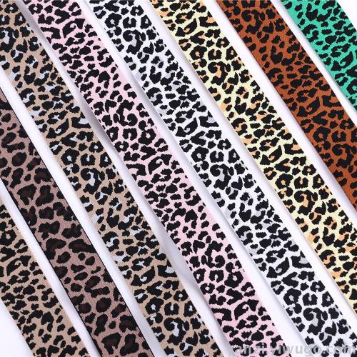 New Leopard Print Elastic Band Woven Elastic Tape Hair Accessories Clothing Accessories