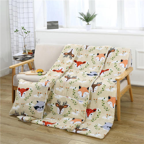 yiwu snow pigeon factory customized dual-use plush pillow quilt cushion cover pillow quilt couch pillow car pillow